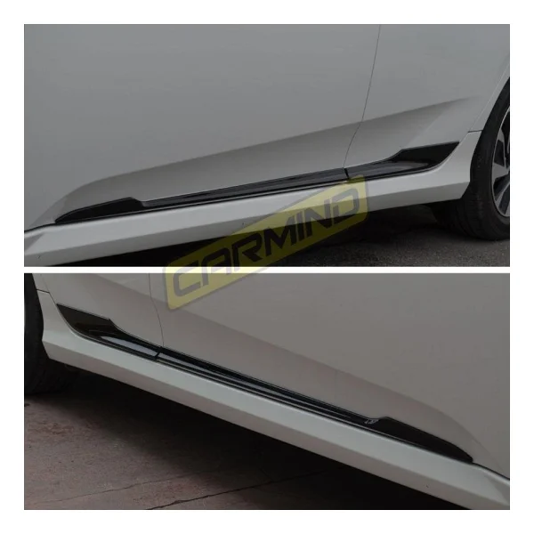Carmind Honda Civic Fc5 Fk7 Uyumlu Yan Kapı Çıtası Piano Black 2016-2021 - Görsel 3