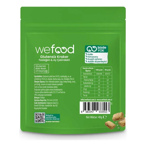 Wefood Feslegenli Kraker 40 gr - Görsel 2