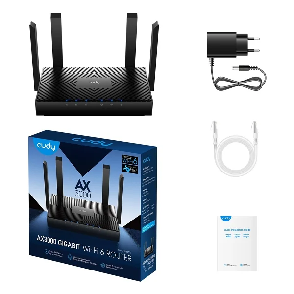Cudy WR3000 4 Port 2976 Mbps Router - Görsel 5