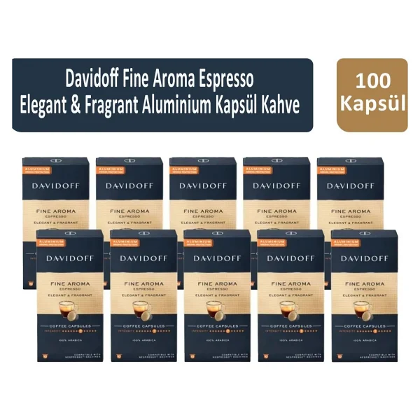Davidoff Fine Aroma Espresso Elegant ve Fragrant Kapsül Kahve 10'lu 10 Adet - Görsel 4