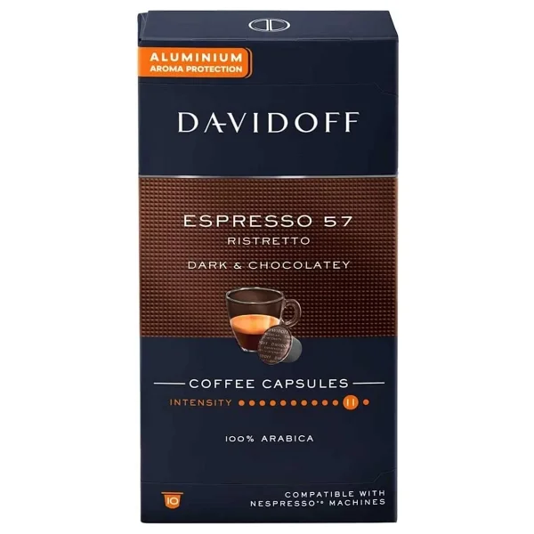 Davidoff Espresso 57 Ristretto Dark & Chocolatey Kapsül Kahve x 10 Uyumlu Nespresso Makineleri İçin - Görsel 2