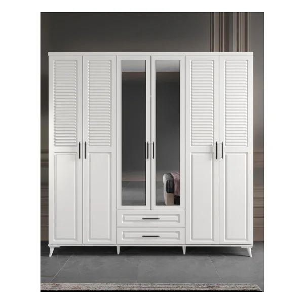 Guneystore Sanat Aynalı 6 Kapaklı Gardırop - Görsel 4