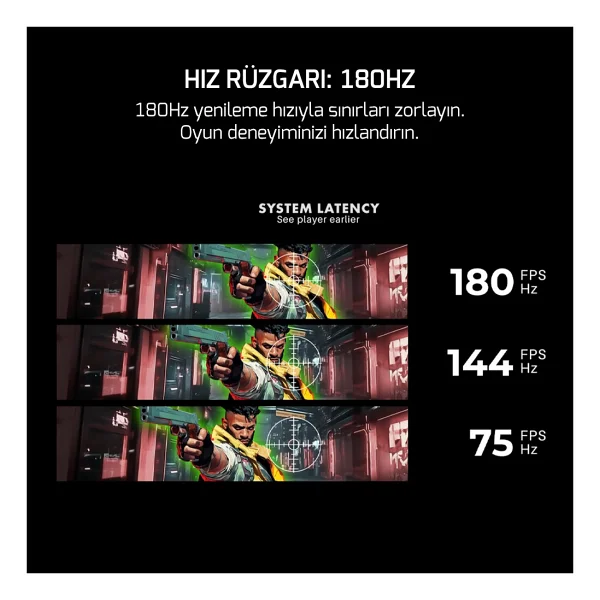 Gamepower Vivid T40 White 24" 0.5 ms Full HD Curved 180 Hz Oyuncu Monitörü - Görsel 2