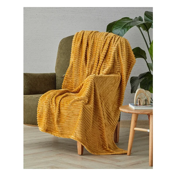 English Home Cozy Oasis Sarı 120x160 cm TV Battaniyesi - Görsel 5