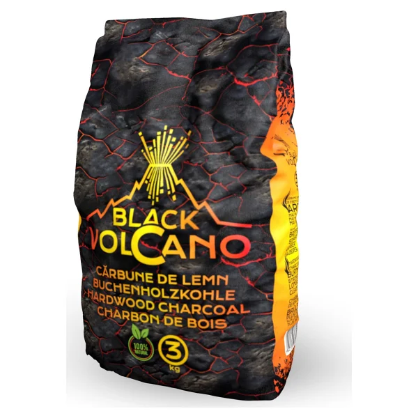 Miklos Steel Black Volcano İthal Odun Kömürü Mangal Şömine Ve Soba 3 KG Kokusuz Dumansız - Görsel 5