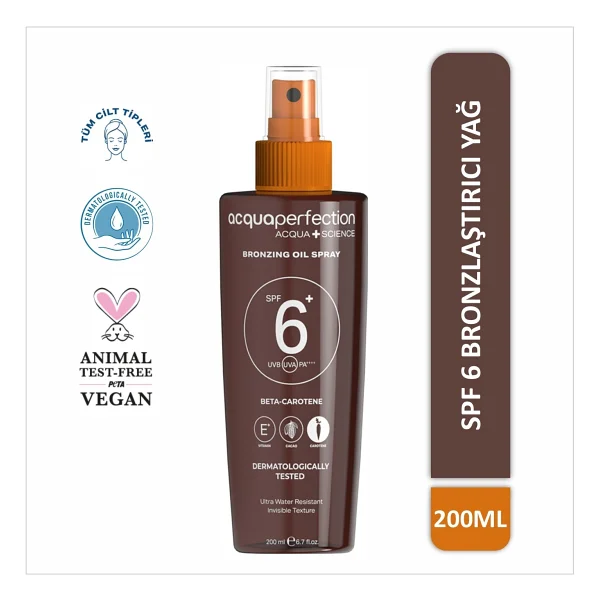 Acqua Perfection Nemlendirici Etkili Yoğun 200 ml 6 Faktör Bronzlaştırıcı Yağ - Görsel 2