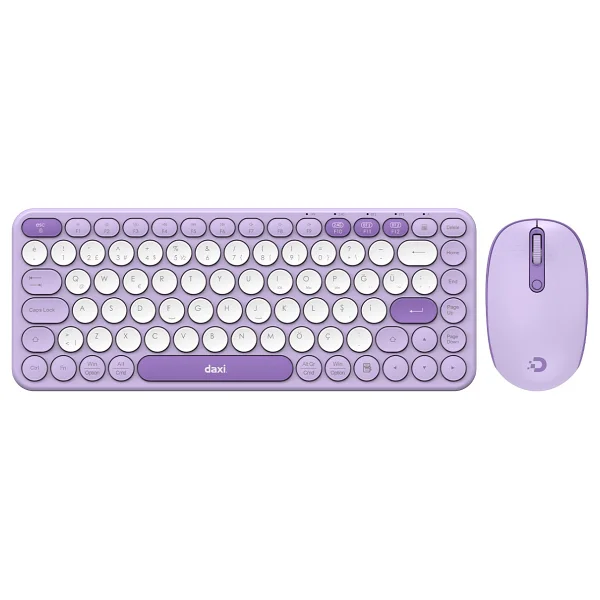 Daxi Creator Pro MK350 Lila Kablosuz Klavye Mouse Seti - Görsel 2