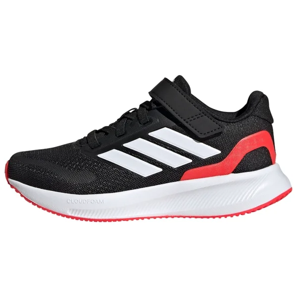 Adidas Runfalcon 5 EL JP5150 Siyah-Beyaz-Kırmızı Çocuk Koşu Ayakkabısı - Görsel 3