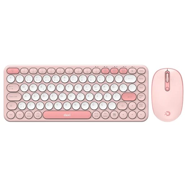 Daxi Creator Pro MK350 Pembe Kablosuz Klavye Mouse Seti - Görsel 2