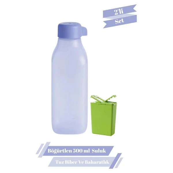 Tupperware Kare Böğürtlen 500 Ml Suluk Matara & Tuzluk Karabiberlik 2'Li Set - Görsel 2