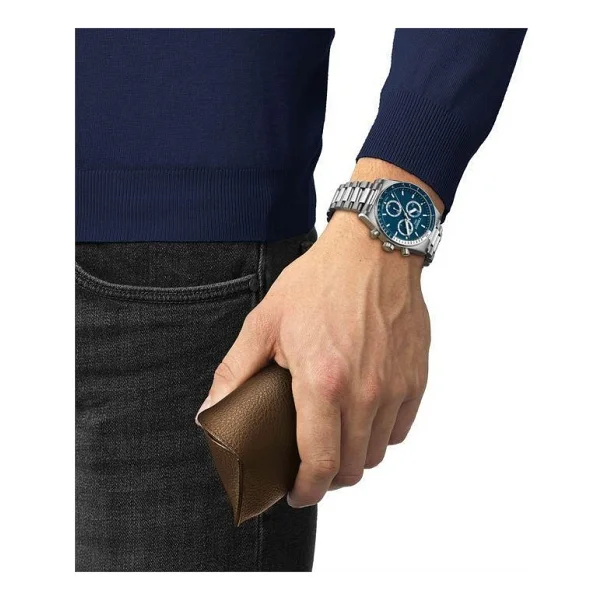 Tissot PR516 40mm T149.417.11.041.00 Gümüş-Mavi Erkek Kol Saati - Görsel 3