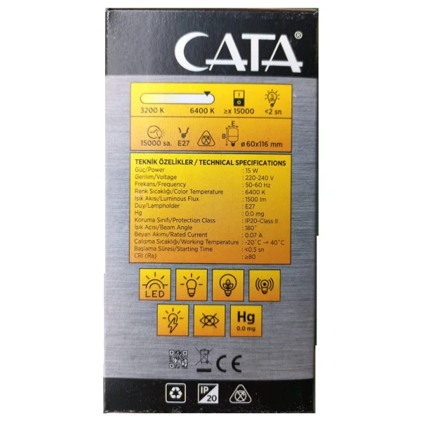 Cata CT-4329 15 W E27 LED Ampul - Görsel 3