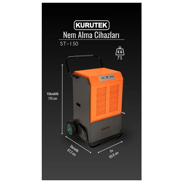 Kurutek ST-150 Sanayi Tipi Nem Alma Cihazı - Görsel 8