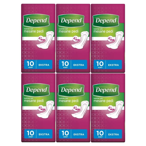 Depend Ekstra 10'lu 6 Paket Kadın Mesane Pedi - Görsel 2