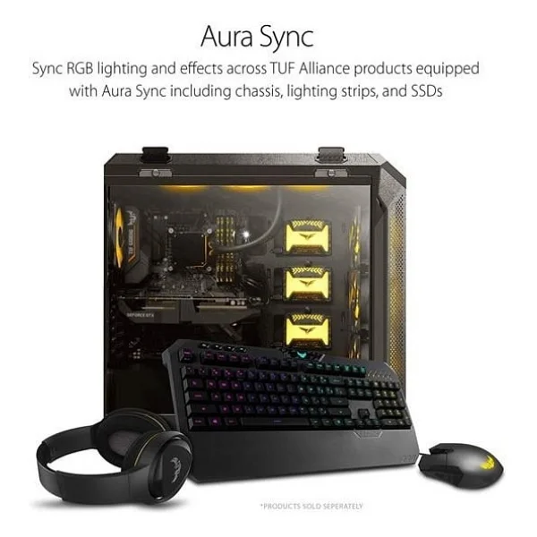 Asus TUF Gaming GT501 RGB Fanlı Siyah E-ATX Oyuncu Kasası - Görsel 7
