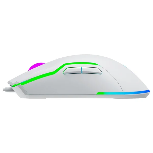 GameBooster M18 Inferno GB-WM18W Beyaz RGB Şarjlı Optik Kablolu/Kablosuz Oyuncu Mouse - Görsel 2