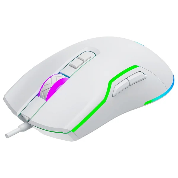 GameBooster M18 Inferno GB-WM18W Beyaz RGB Şarjlı Optik Kablolu/Kablosuz Oyuncu Mouse - Görsel 3