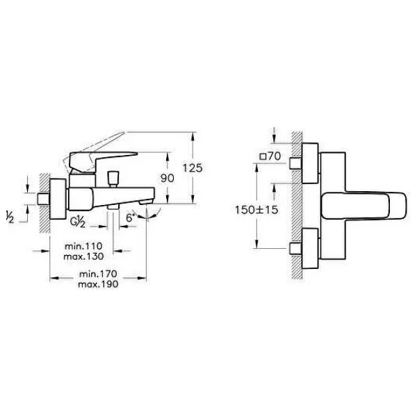 Artema Root Square A4273734 Nikel Banyo Bataryası - Görsel 2