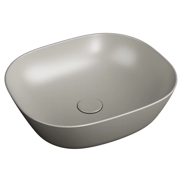 VitrA 7810B420-0016 Plural 45 cm Kare Alçak Çanak Lavabo - Mat Bej - Görsel 2