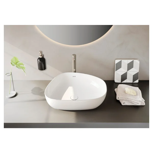 VitrA Origin A4255834 Large Çanak Nikel Lavabo Bataryası - Görsel 2