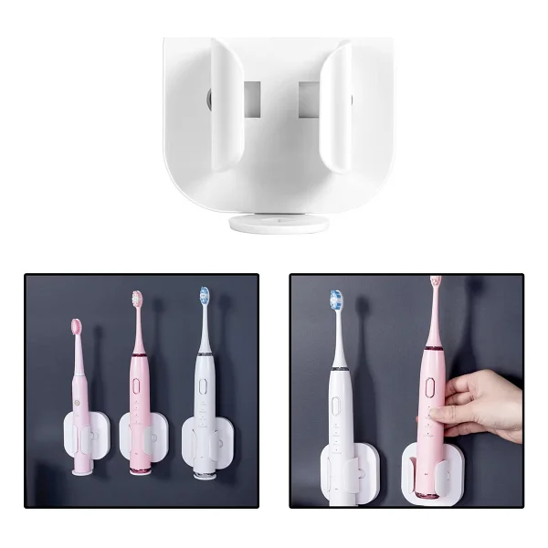 Microcase Yapışkanlı Duvara Monte Ayarlanabilir Şarjlı Diş Fırçası Tutucu STAND-AL4801 - Beyaz - Görsel 6