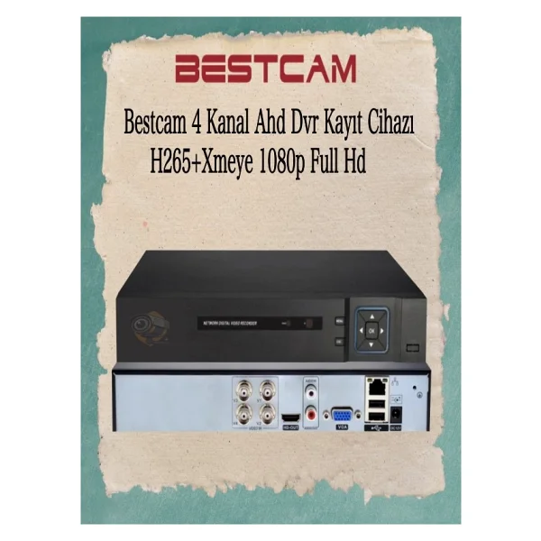 BESTCAM 4 Kanal Ahd Dvr Kayıt Cihazı H265+ Xmeye 1080p Full HD - Görsel 5