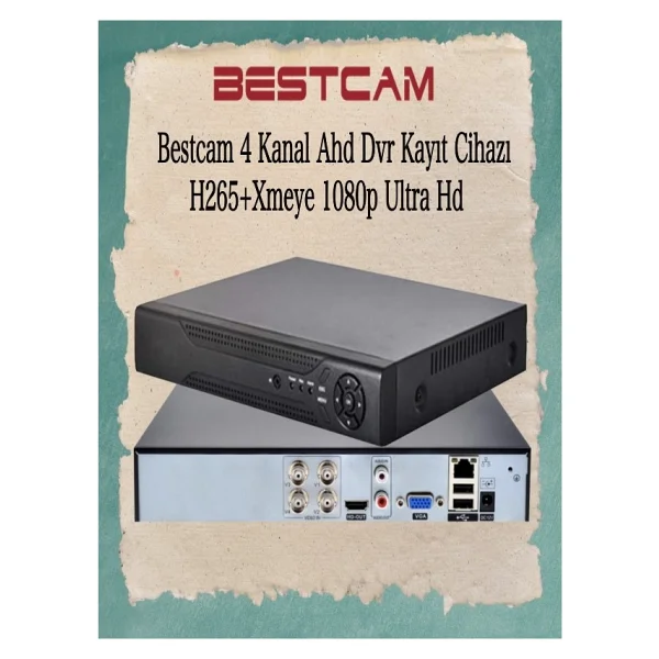 BESTCAM 4 Kanal Ahd Dvr Kayıt Cihazı H265+ Xmeye 1080p Full HD - Görsel 2