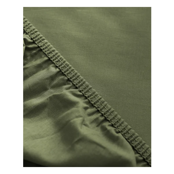 Madame Coco Manon King Size Plus %100 Pamuk Ranforce Lastikli Çarşaf - Haki - 200x200 cm - Görsel 2