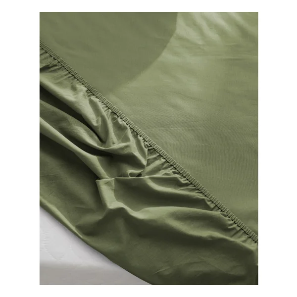 Madame Coco Manon King Size Plus %100 Pamuk Ranforce Lastikli Çarşaf - Haki - 200x200 cm - Görsel 3