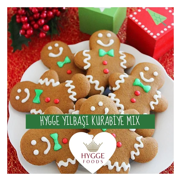 Hygge Foods Hygge Yılbaşı Kurabiye Mix - Zencefilli Ince Kurabiye Gingerbread Süpermix Limited Edition - 2'li x 180 gr - Görsel 3