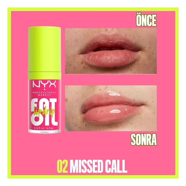 NYX Professional Makeup Fat Oil Lip Drip Parlatıcı Missed Call Dudak Yağı - Görsel 4
