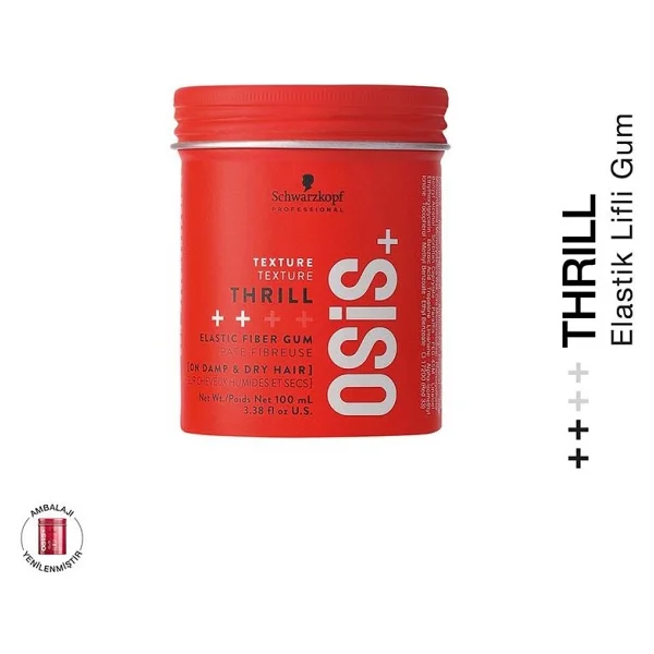 Schwarzkopf Osis Thrill Elastik Lifli Orta Tutuş Şekillendirici Gum 100 ml + BC Nemlendirici Şampuan 50 ml - Görsel 2