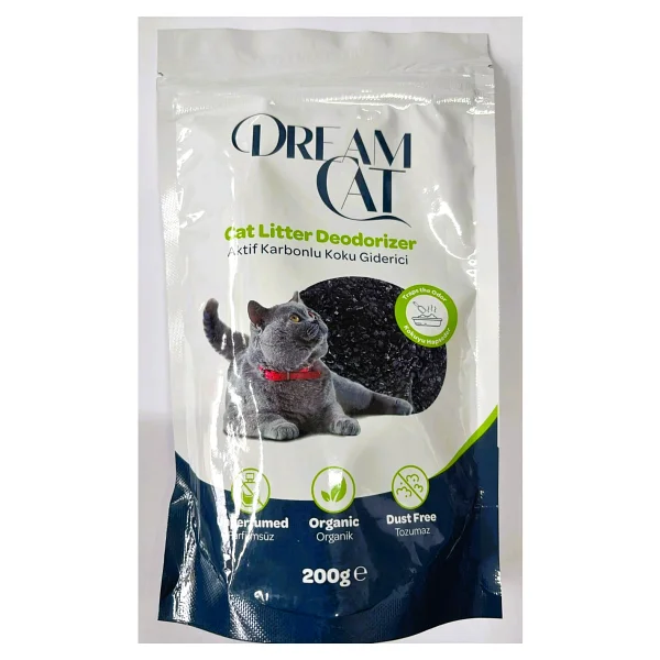 Dream Cat Aktif Karbonlu 200 gr 3'lü Kedi Kumu Koku Giderici - Görsel 2