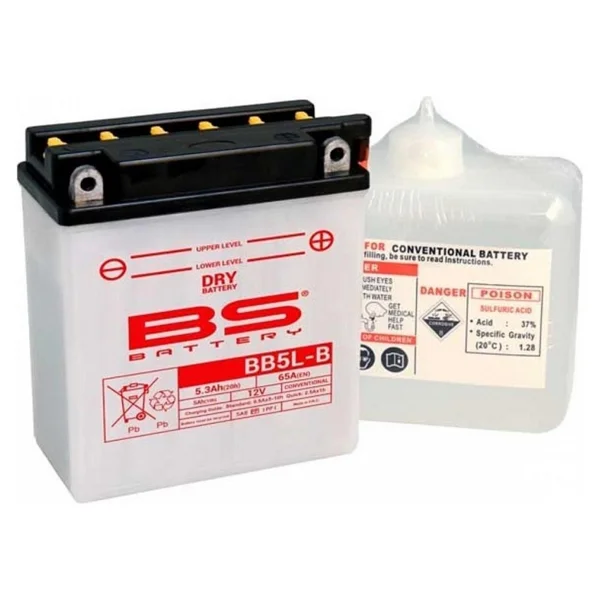 BS BB5L-B SLA 12 V 5.3 Ah 65 A EN Motosiklet Aküsü - Görsel 2