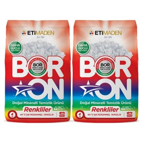 Boron Renkliler için 4 kg 2'li Toz Deterjan - Görsel 2