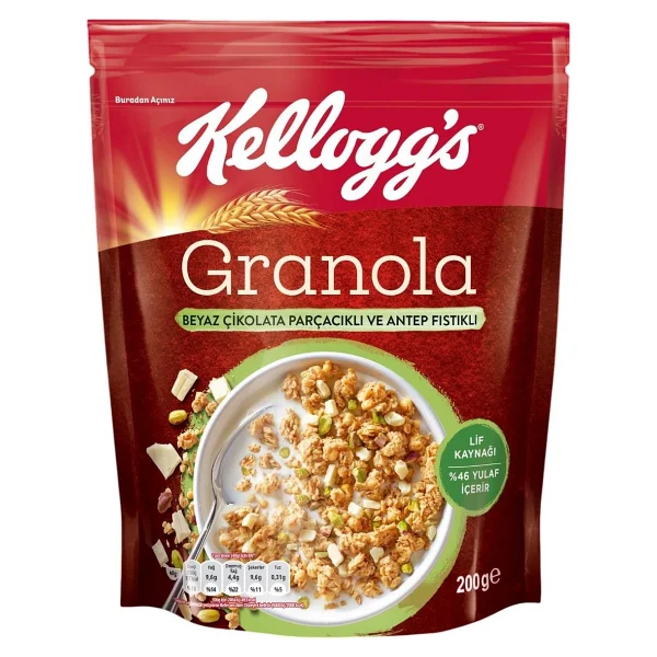 Kellogg's Beyaz Çikolatalı ve Antep Fıstıklı Granola 200 gr - Görsel 6
