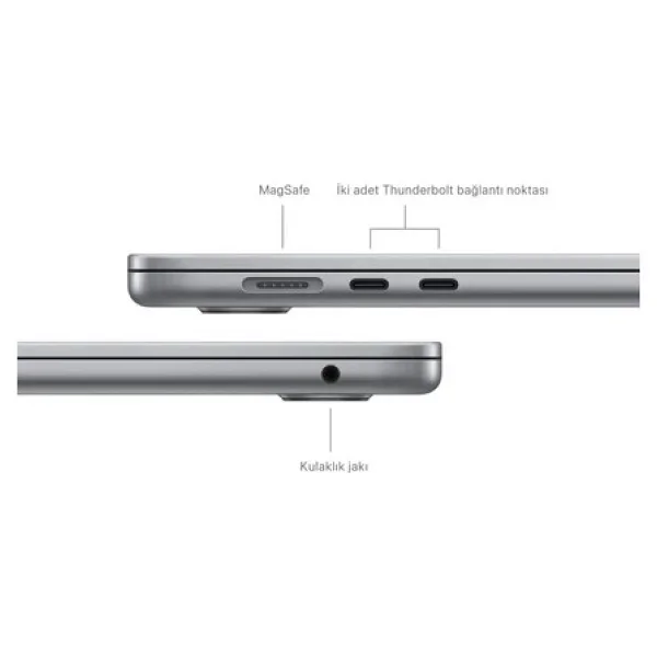 MacBook Air M3 16 GB 256 GB SSD 15.3" MC9D4TU/A Uzay Grisi - Görsel 7