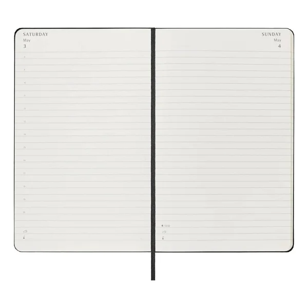 Moleskine 12 Ay Günlük Ajanda L Boy 13X21 cm Sert Kapak Siyah - Görsel 5