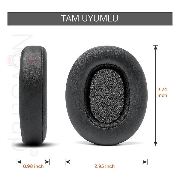 Novstrap Skullcandy Crusher Wireless/evo/anc Hesh 3/evo/anc ile Uyumlu Kulaklık Pedi Süngeri Yastığı - Siyah - Görsel 3
