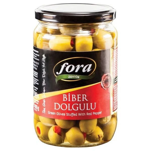 Fora 400 gr Biber Dolgulu Yeşil Zeytin - Görsel 2
