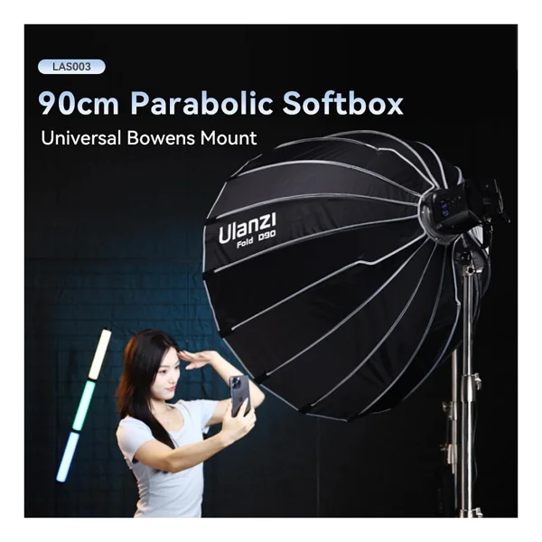 Ulanzi LAS003 90 cm Bowens Mount Parabolic Softbox - Görsel 7