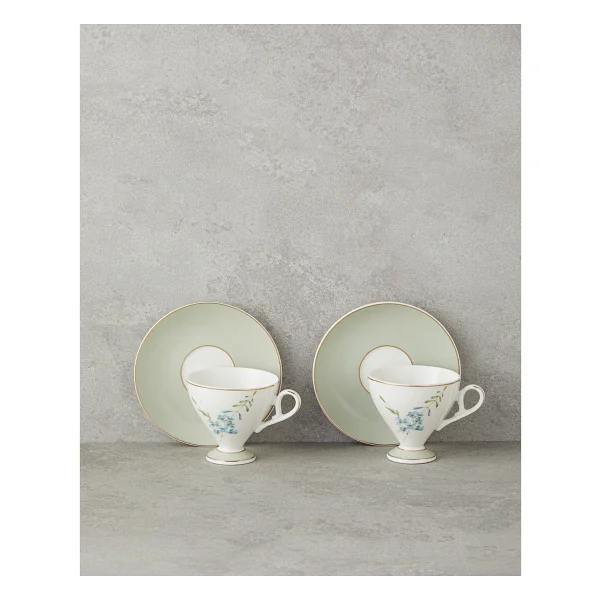 English Home Valentina New Bone China Sarı 2 Kişilik Kahve Fincan Takımı - Görsel 6