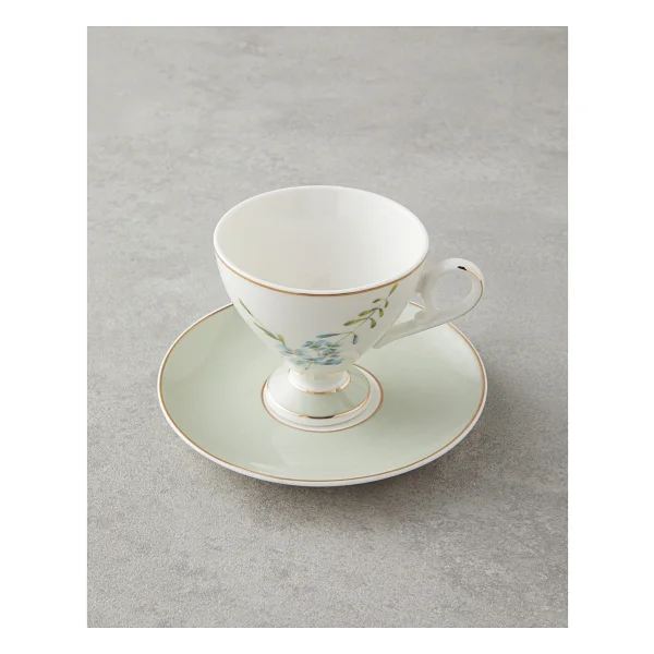 English Home Valentina New Bone China Açık Yeşil 2 Kişilik Kahve Fincan Takımı - Görsel 3