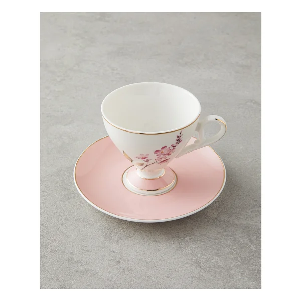 English Home Valentina New Bone China Pembe 2 Kişilik Kahve Fincan Takımı - Görsel 3