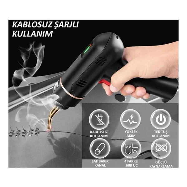 Schulzz 200 Watt 600 Adet Tel 5000 Mah Batarya Desteği Şarjlı Tampon Plastik Parça Tamir Kaynak Makinesi - Görsel 4