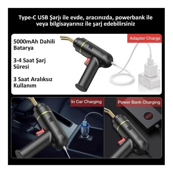Schulzz 200 Watt 600 Adet Tel 5000 Mah Batarya Desteği Şarjlı Tampon Plastik Parça Tamir Kaynak Makinesi - Görsel 5