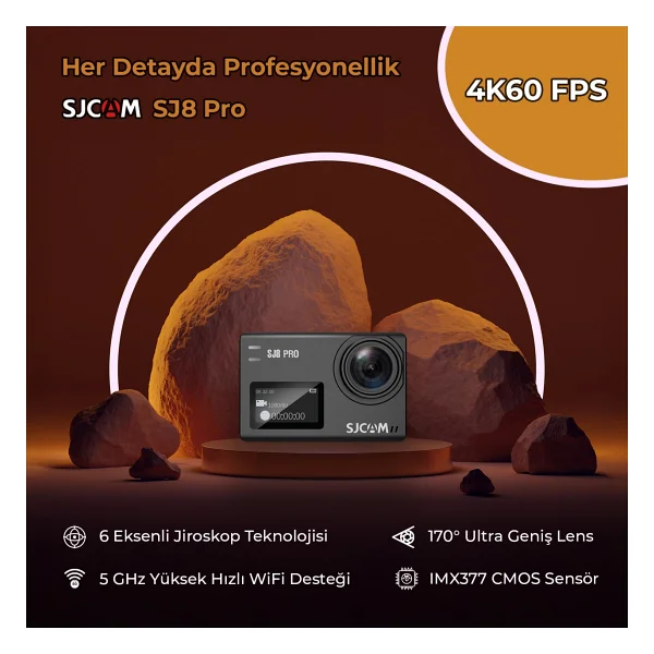 Sjcam SJ8 Pro Wi-Fi 4K Aksiyon Kamerası - Görsel 3