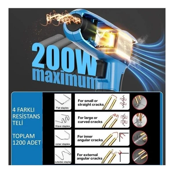 200 Watt 1200 Adet Tel Tampon Plastik Parça Tamir Kaynak Makinesi - Görsel 3