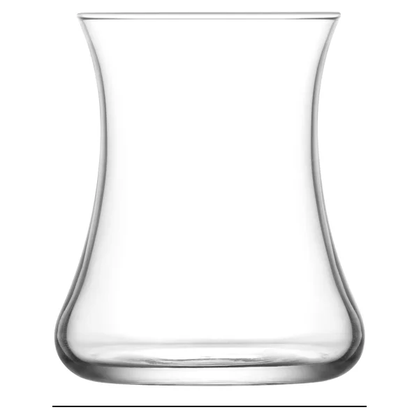 Lav Çay Bardağı Seti Kulpsuz Şeffaf Cam 170 ml 6 Parça Desensiz Tasarım - Görsel 2
