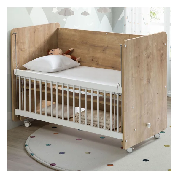 Babywhen BW1091 Pratik Sallanır Tekerlekli Anne Yanı Beşik 60x120 cm - Görsel 2